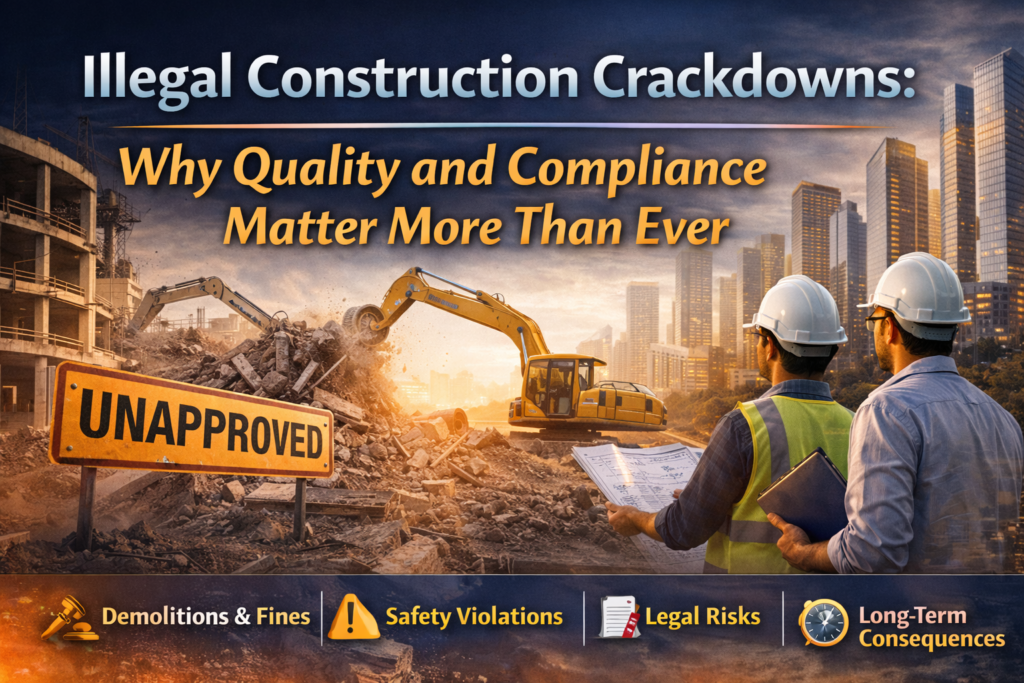 Illegal Construction Crackdowns: Quality & Compliance