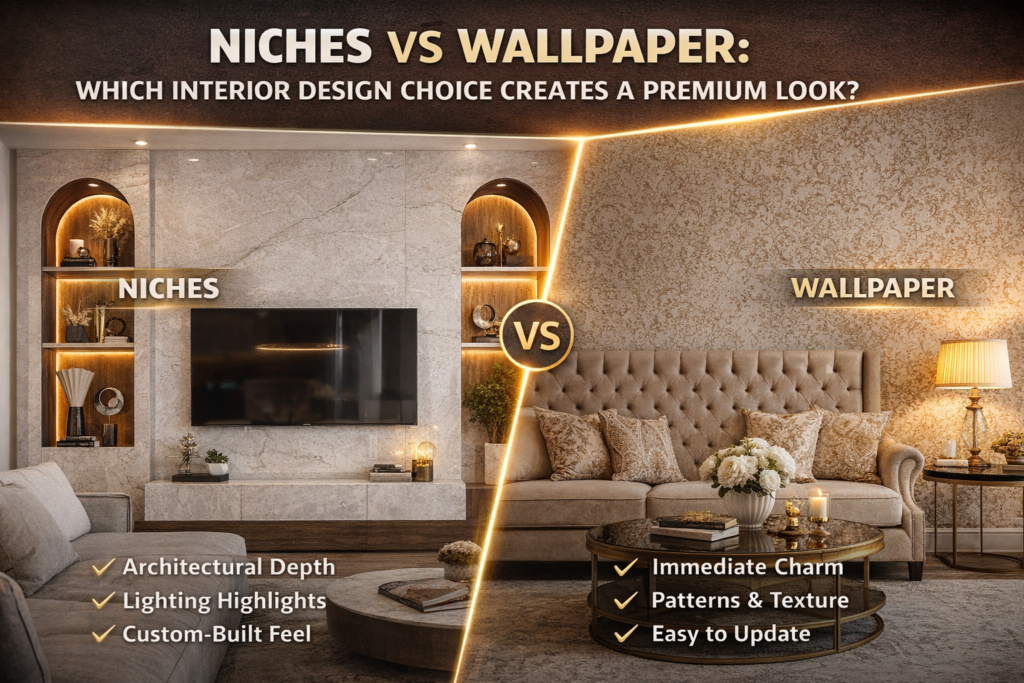 Niches vs Wallpaper: Premium Interior Design Guide