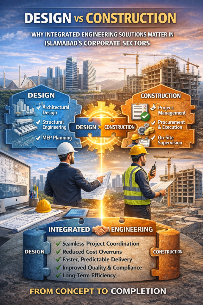 Design vs Construction: Integrated Engineering in Islamabad