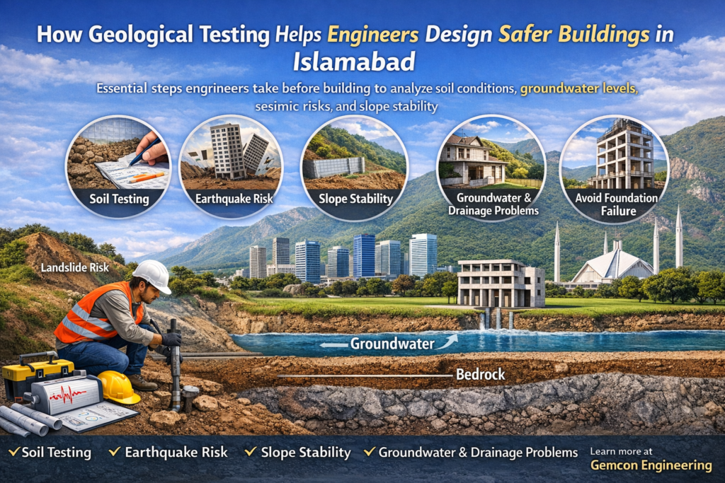 Geological Testing for Safer Buildings in Islamabad