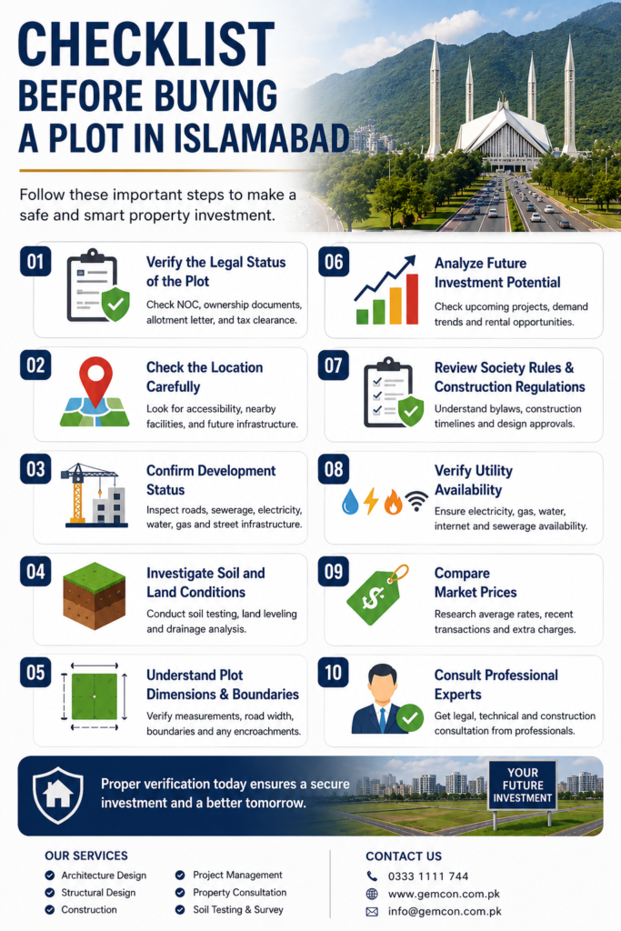 Checklist Before Buying a Plot in Islamabad | Gemcon Engineering
